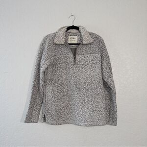 Dylan Gray Sherpa Faux‎ Fur Quarter Zip Jacket Size XS